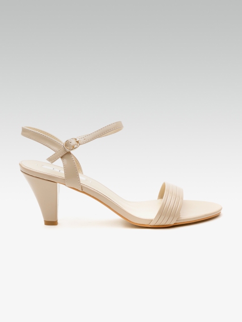 

ELLE Women Beige Solid Cone Heels