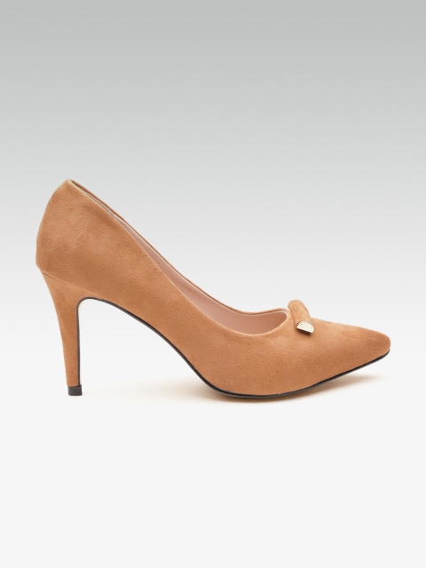 

ELLE Women Brown Solid Pumps