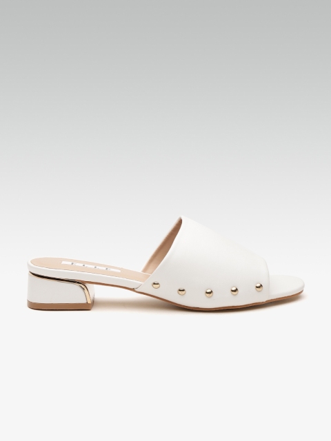 

ELLE Women White Solid Sandals