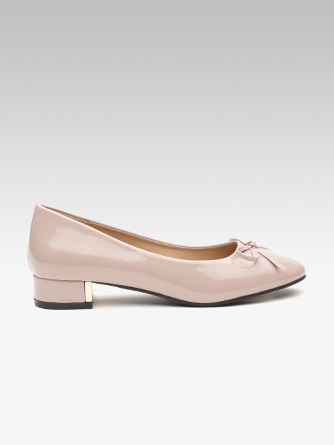 

ELLE Women Pink Solid Pumps with Bow Detail