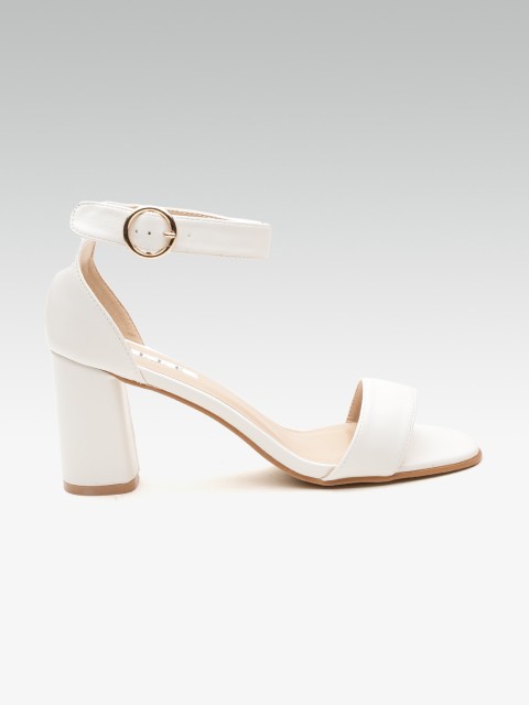 

ELLE Women White Solid Block Heels