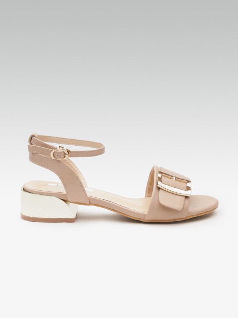 

ELLE Women Beige Solid Block Heels