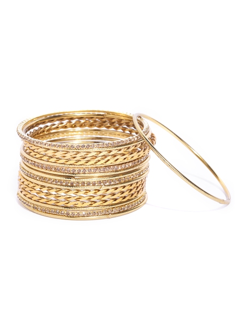 

Priyaasi Set of 18 Gold-Plated Handcrafted Bangles