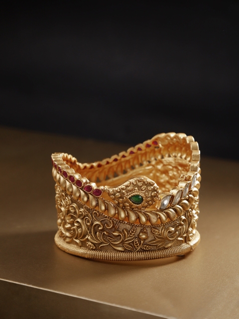 

Priyaasi Gold-Plated Handcrafted Kundan-Studded Kada Bracelet