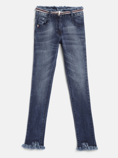 

Tiny Girl Girls Blue Regular Fit Mid-Rise Clean Look Stretchable Jeans