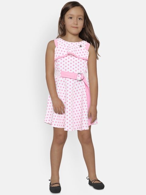 

Tiny Girl Pink & White Printed Fit & Flare Dress
