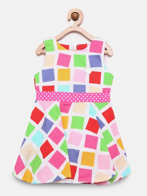 

Tiny Girl Girls Multicoloured Printed A-Line Dress, Multi