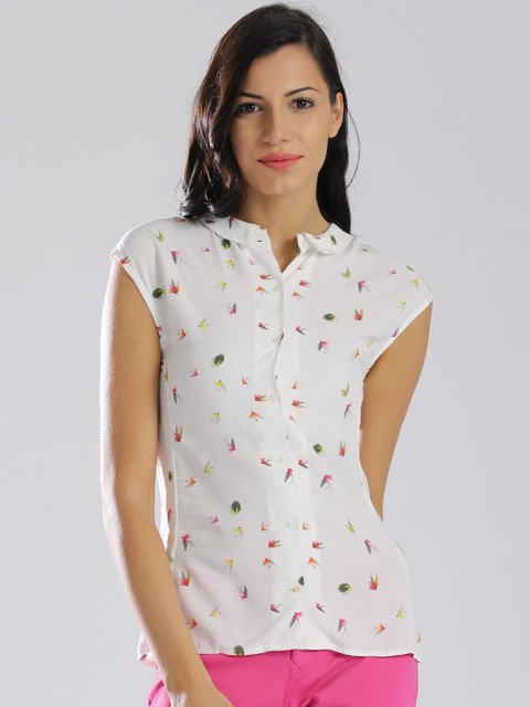 

Tommy Hilfiger White Printed Top