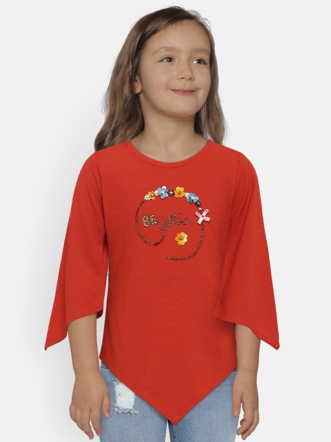 

Tiny Girl Girls Red Embellished Top