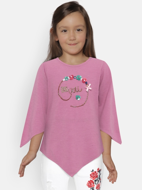 

Tiny Girl Girls Pink Embellished Top