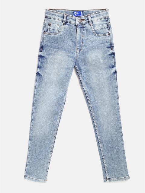 

612 league Boys Blue Regular Fit Mid-Rise Clean Look Stretchable Jeans