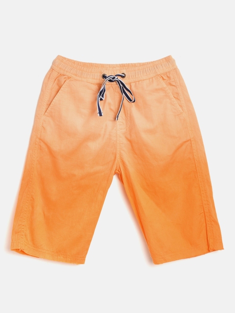 

612 league Boys Orange Ombre Dyed Regular Fit Shorts