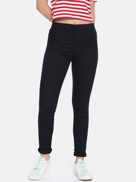 

Kraus Jeans Women K3081 Navy Slim Fit Midrise Denim Jeggings, Navy blue