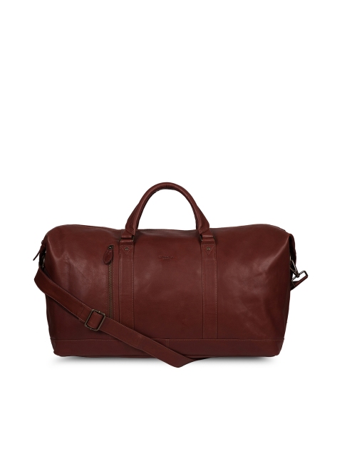

PURE LUXURIES LONDON Men Brown Conkca Genuine Leather Gerson Duffel Bag