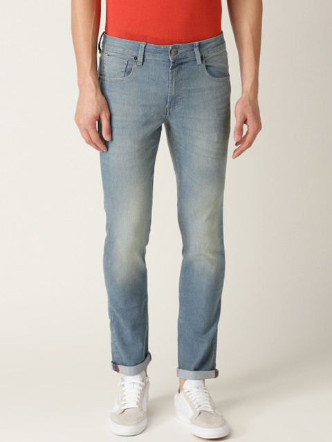 

United Colors of Benetton Men Blue Skinny Fit Mid-Rise Clean Look Stretchable Jeans