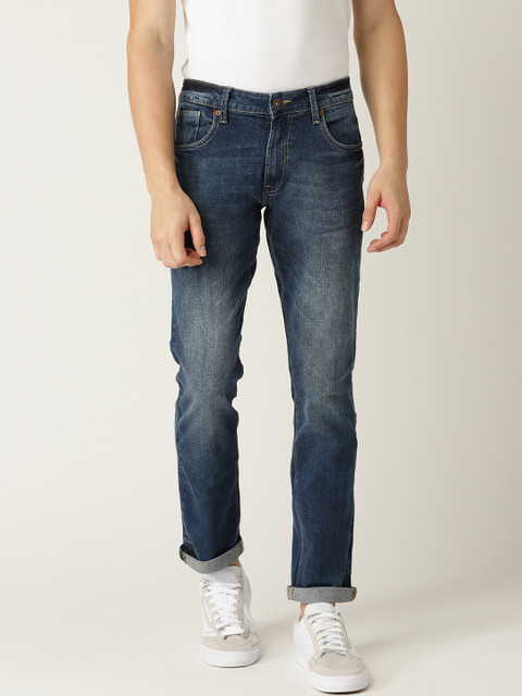 

United Colors of Benetton Men Navy Blue Skinny Fit Mid-Rise Clean Look Stretchable Jeans