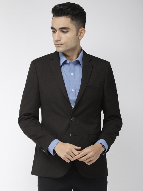 

Raymond Men Black Solid Standard Slim Fit Single-Breasted Formal Blazer