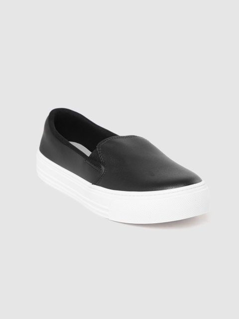 

BEIRA RIO Women Black Solid Slip-On Sneakers