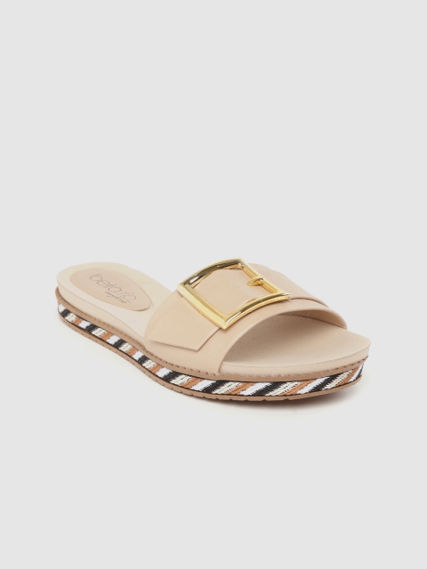 

BEIRA RIO Women Beige Solid Open Toe Flats