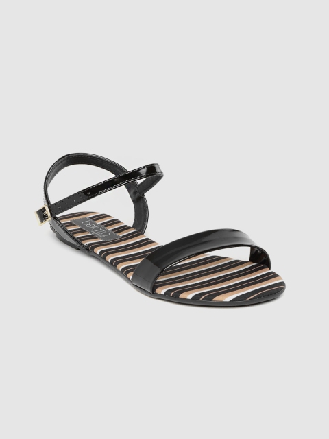 

BEIRA RIO Women Black Solid Open Toe Flats
