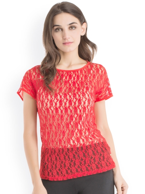 

Kazo Red Lace Top