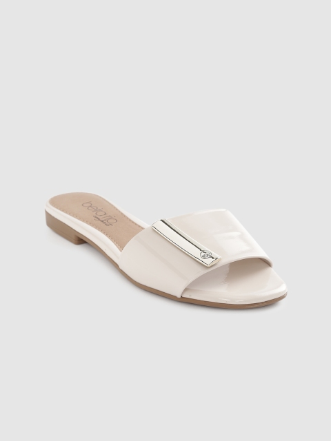 

BEIRA RIO Women Off-White Solid Open Toe Flats