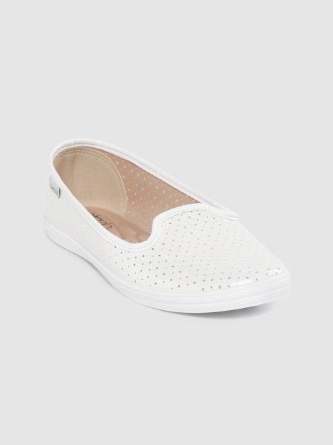 

BEIRA RIO Women White Perforated Slip-On Sneakers