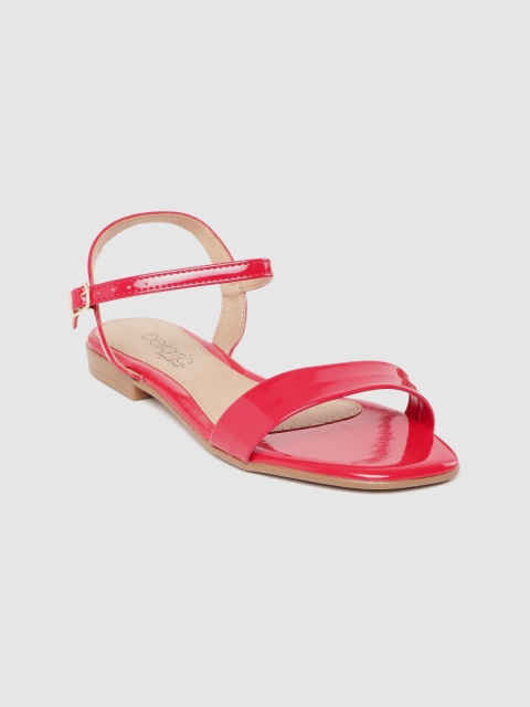 

BEIRA RIO Women Red Solid Open Toe Flats