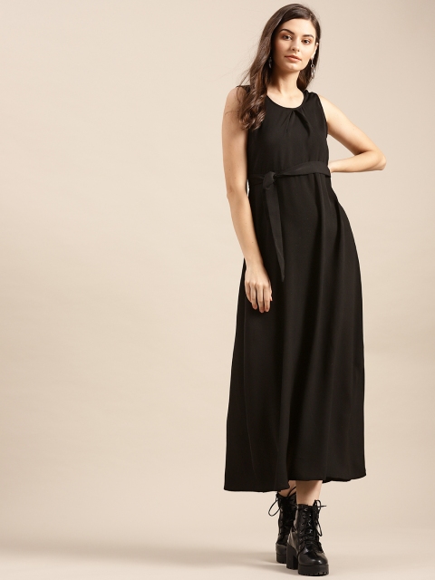 

AKS Couture Women Black Solid Maxi Dress