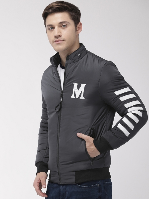 

Fort Collins Men Navy Blue Solid Bomber
