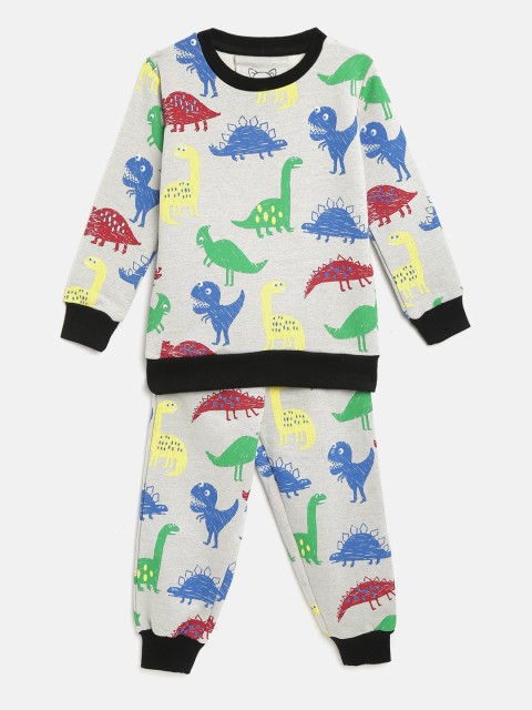 

Lazy Shark Boys Grey & Blue Printed Tracksuit