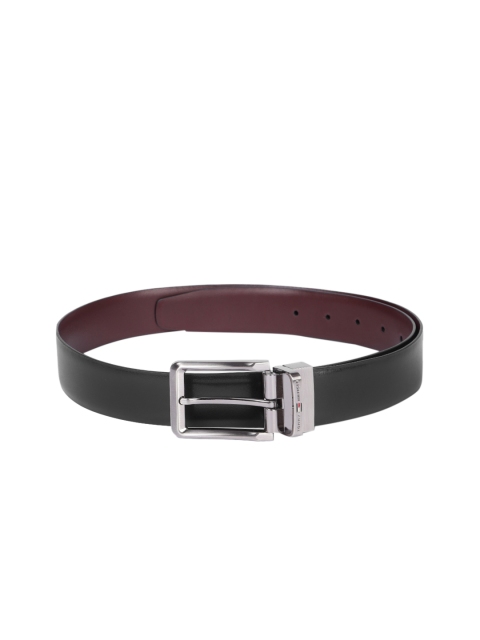

Tommy Hilfiger Men Black & Burgundy Reversible Solid Belt