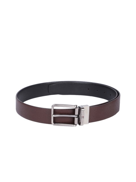 

Tommy Hilfiger Men Black & Burgundy Reversible Solid Belt