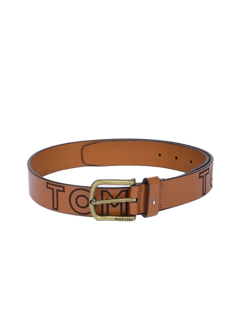 

Tommy Hilfiger Men Tan-Brown Printed Belt
