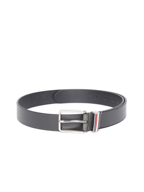 

Tommy Hilfiger Men Charcoal Grey Solid Leather Belt