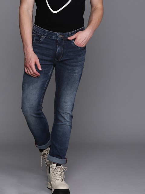 

Ducati Men Blue Slim Fit Mid-Rise Low Distress Stretchable Jeans