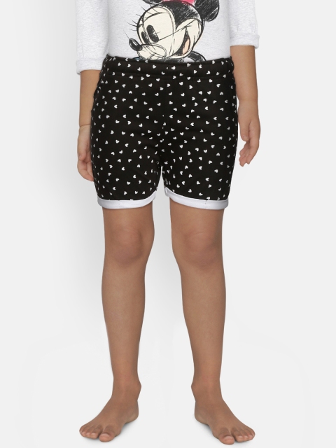 

Sweet Dreams Girls Black & White Printed Lounge Shorts