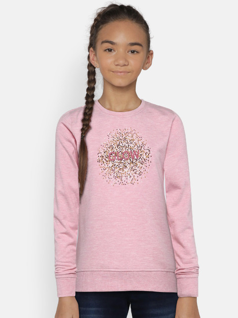 

Sweet Dreams Girls Pink Printed Sweatshirt