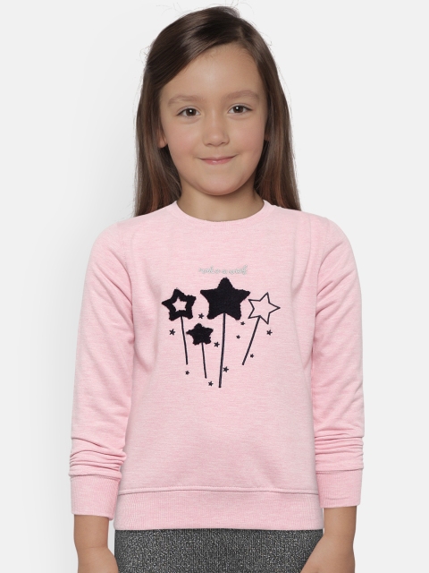 

Sweet Dreams Girls Pink Star Applique Sweatshirt