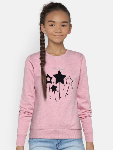 

Sweet Dreams Girls Pink Embroidered Sweatshirt
