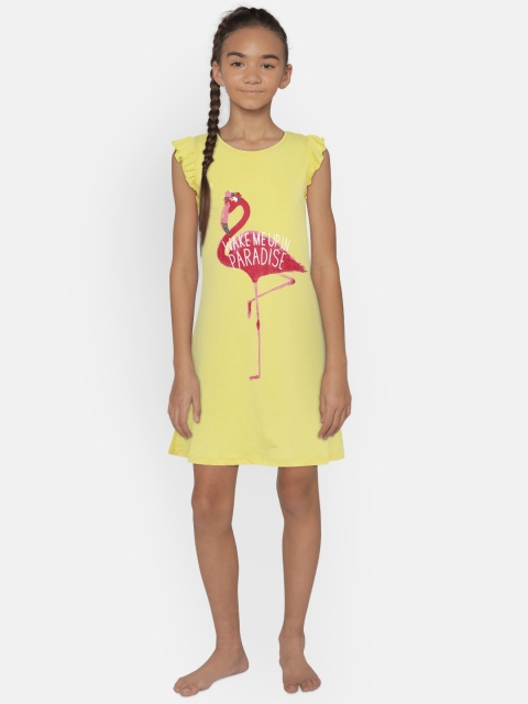 

Sweet Dreams Yellow Printed Nightdress