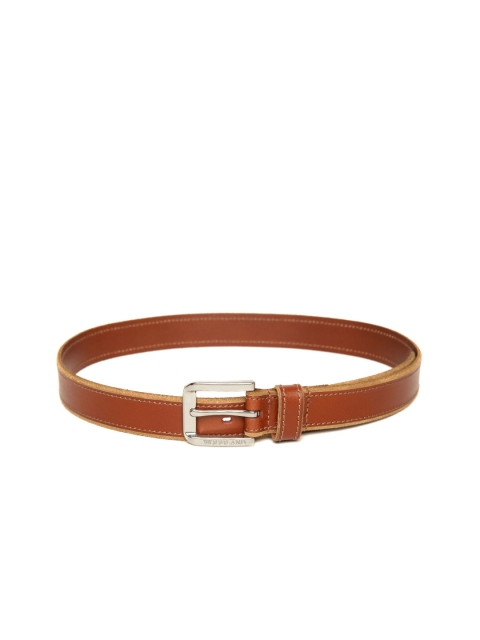 

Woodland Men Brown Solid Leather Belt