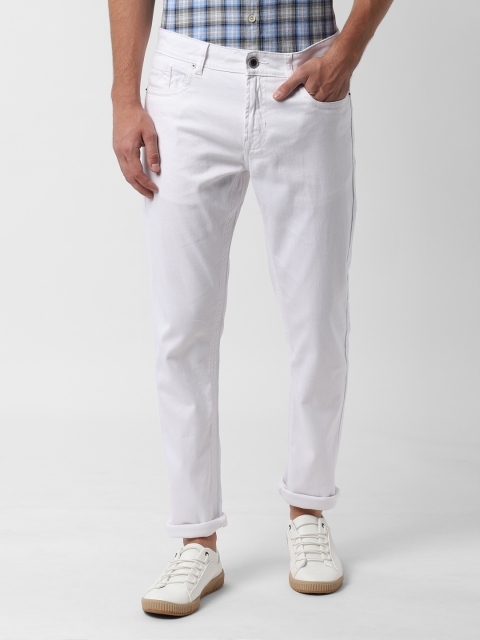 

Peter England Casuals Men White Slim Fit Mid-Rise Clean Look Stretchable Jeans