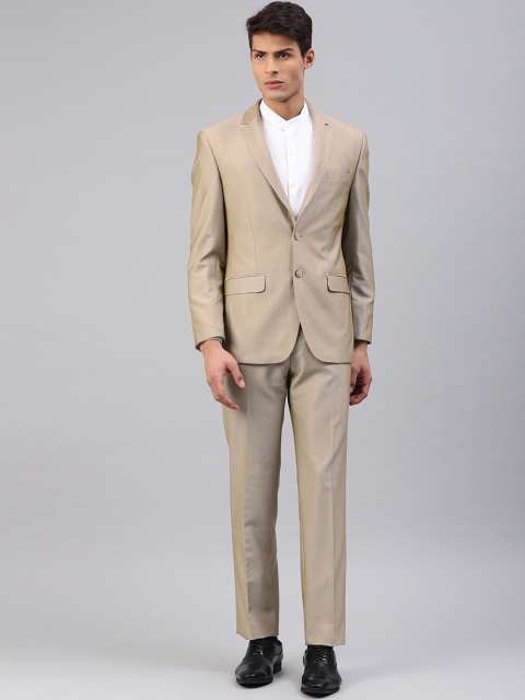 

Peter England Beige Tailored Fit Single-Breasted Formal Suit