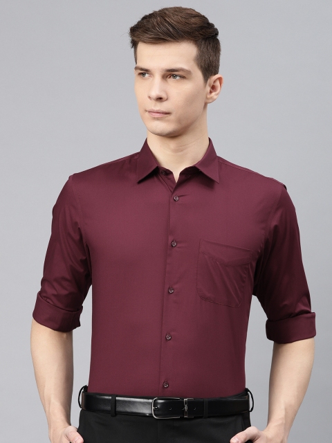 

Peter England Men Burgundy Slim Fit Solid Formal Shirt