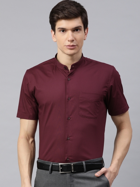 

Peter England Men Burgundy Slim Fit Solid Formal Shirt