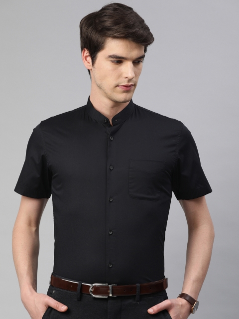 

Peter England Men Black Slim Fit Solid Formal Shirt