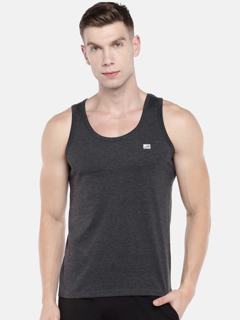 

Sweet Dreams Men Charcoal Grey Solid Lounge T-shirt