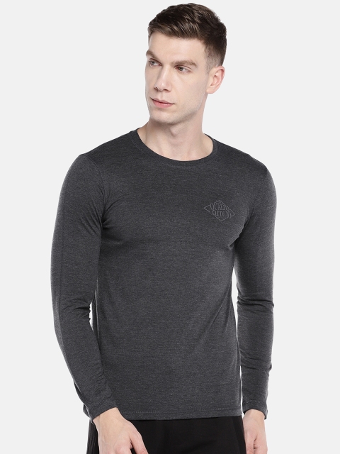 

Sweet Dreams Men Charcoal Solid Round Neck T-shirt