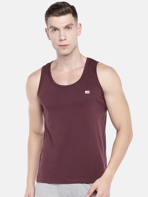 

Sweet Dreams Men Burgundy Solid Lounge T-shirt